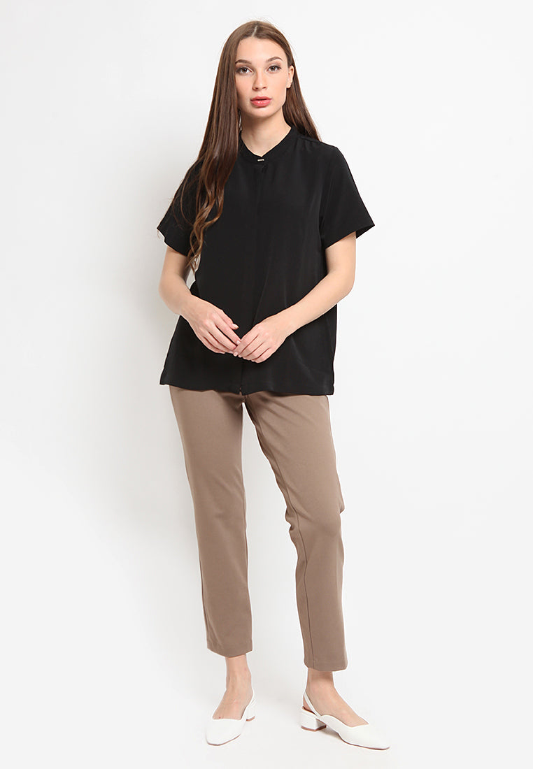Chinese Collar Short Sleeve Shirt