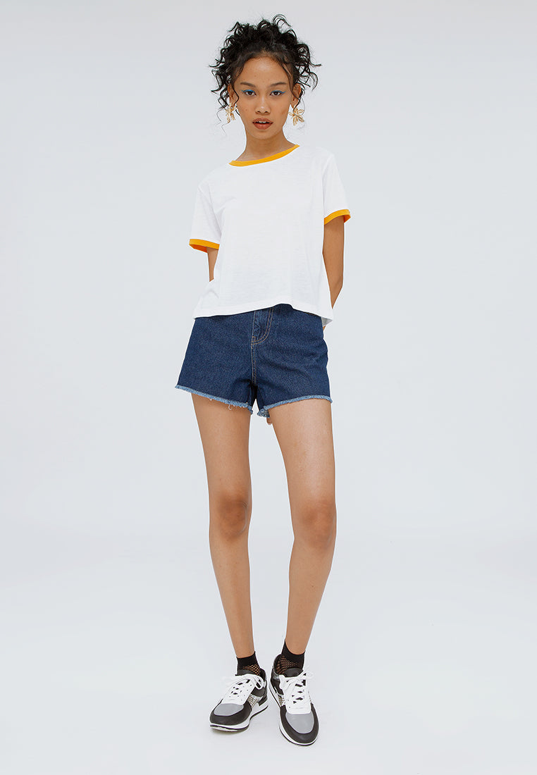 Crop Contrast T-shirt
