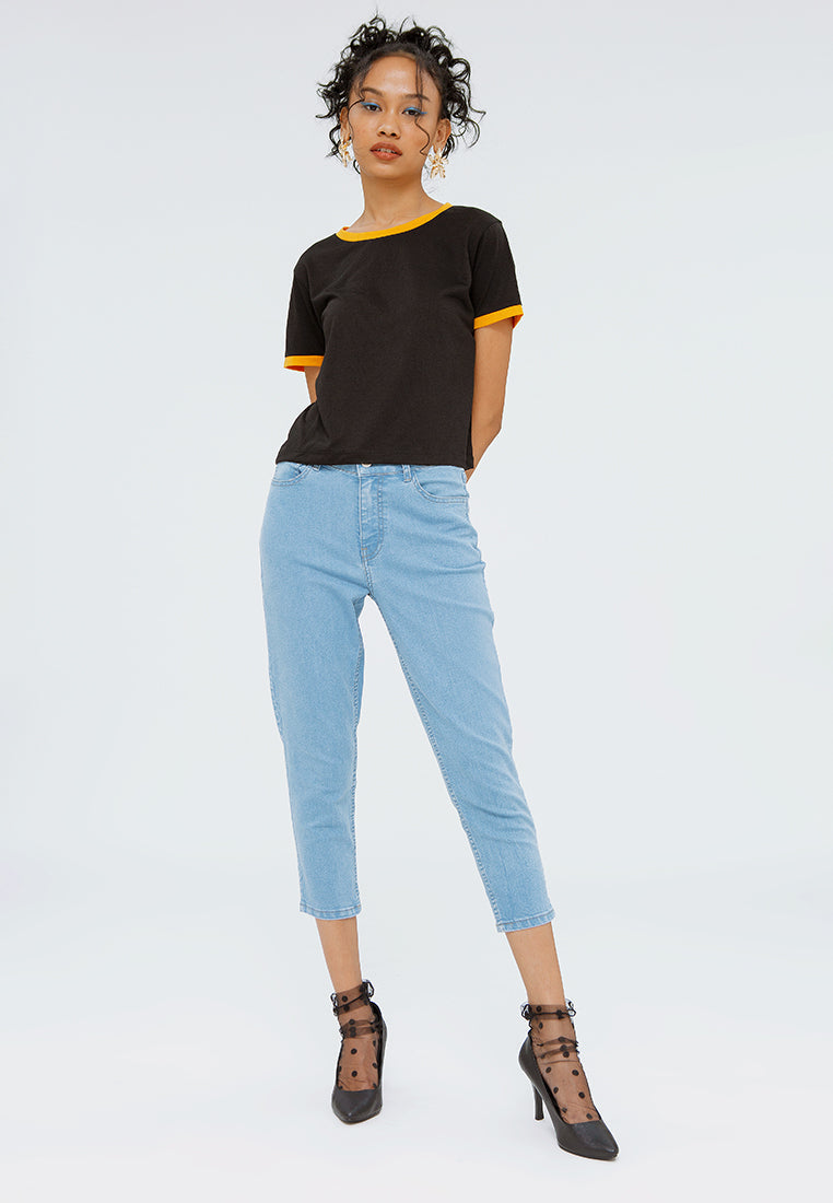 Crop Contrast T-shirt