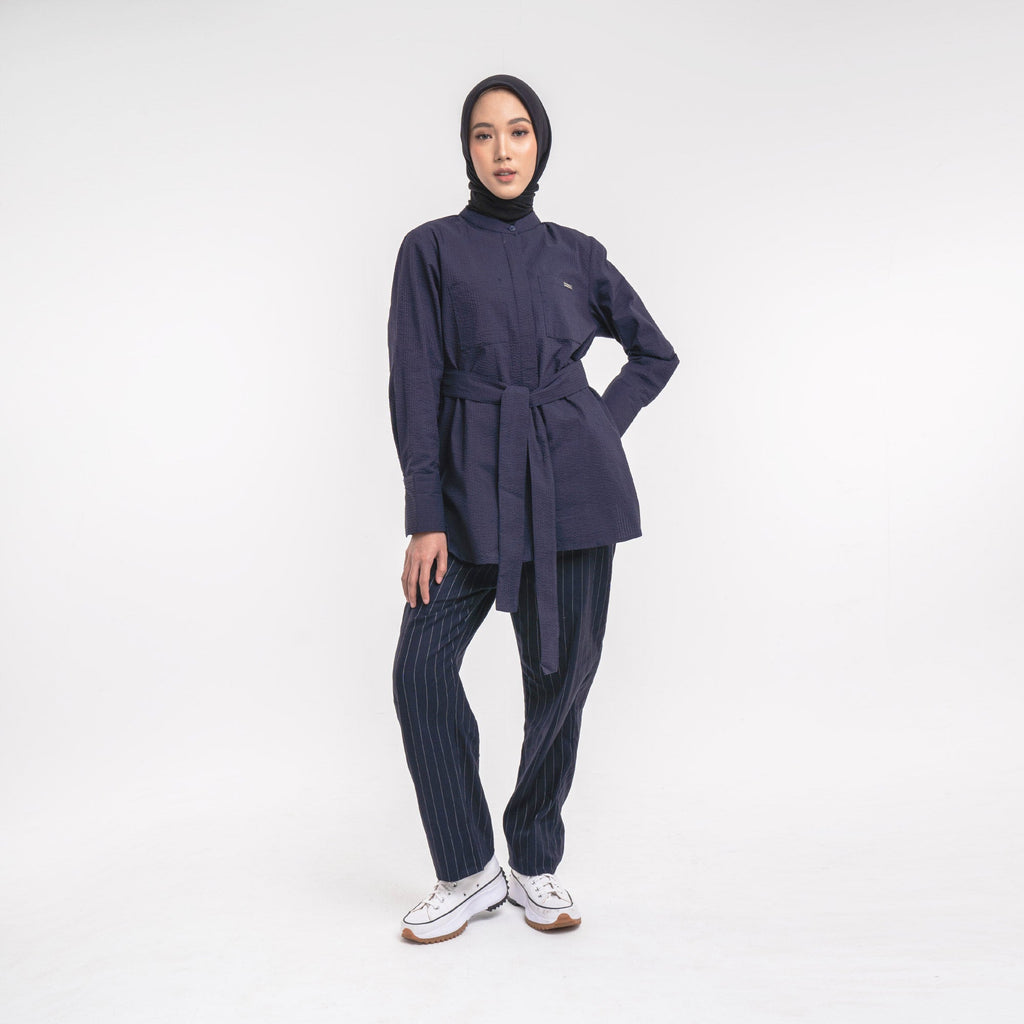 Round Neck Shirt Navy