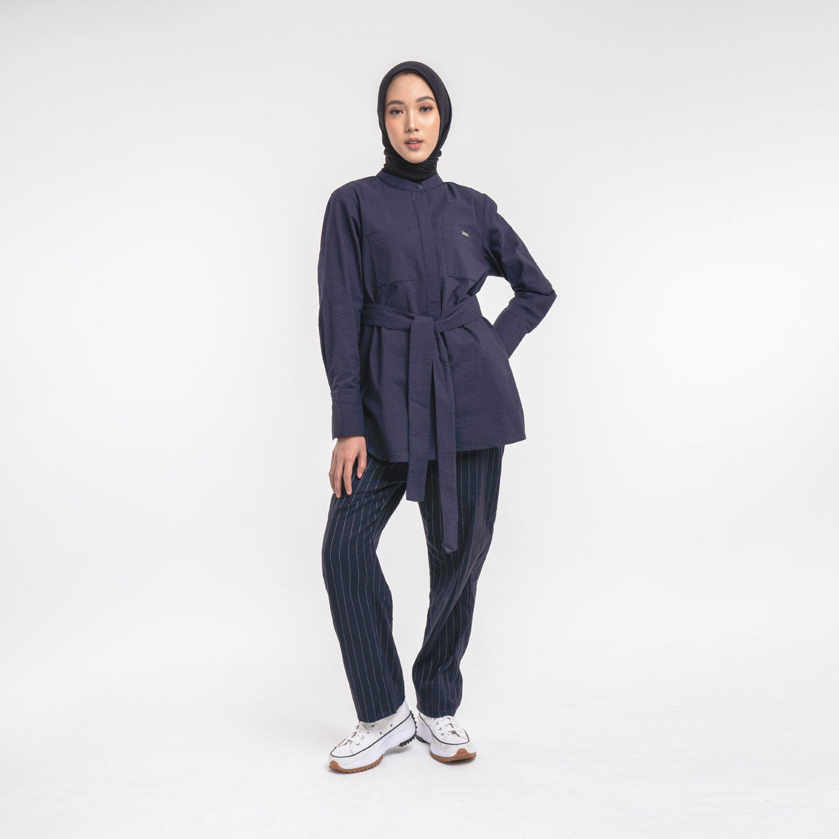 Round Neck Shirt Navy