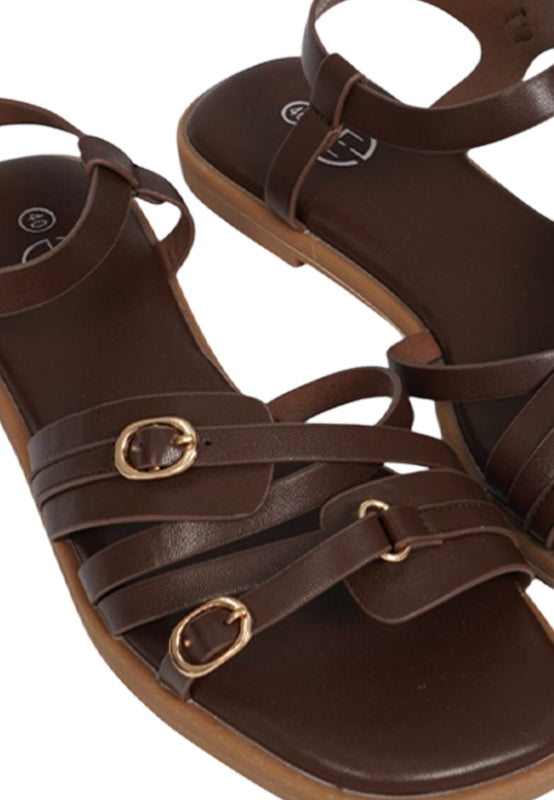Brown Strap Sandals