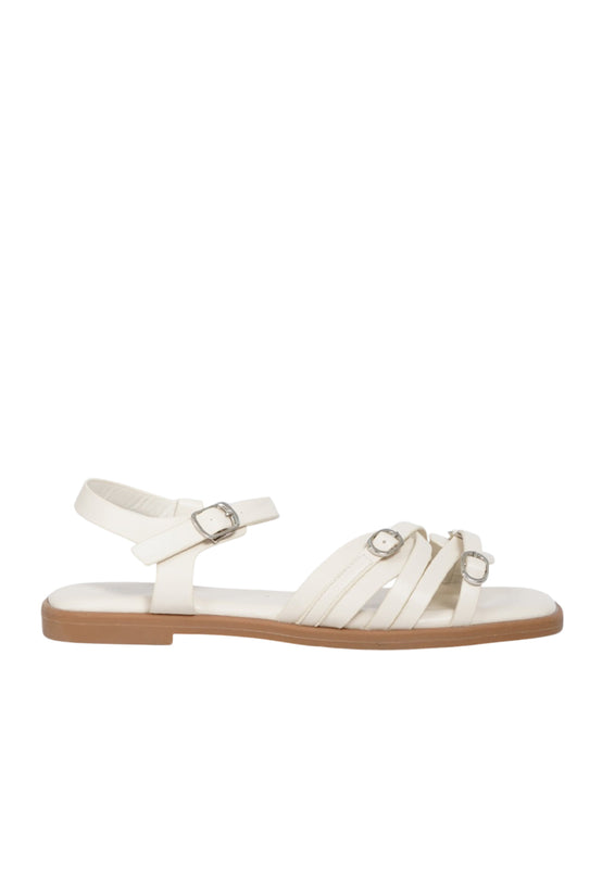 Off White Strap Sandals
