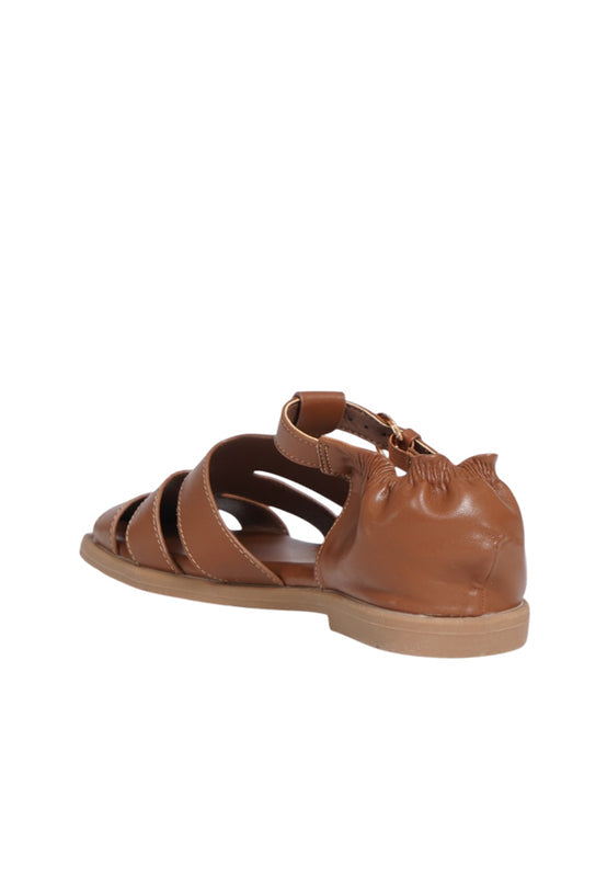 Brown Leather Strap Sandals