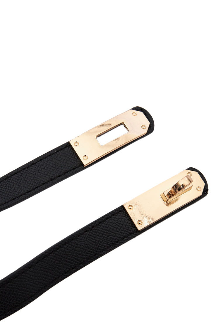 Black Turn Lock Belt