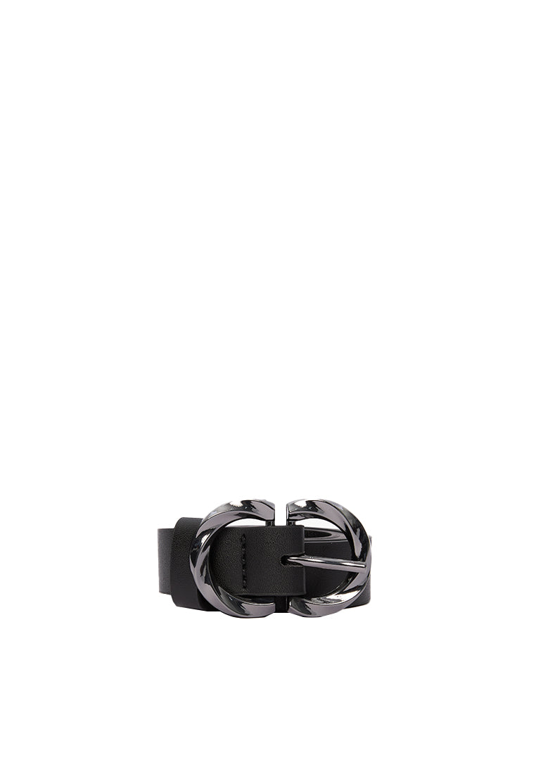 Ladies Black D-Ring Belt