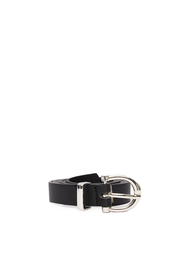Black D-Ring Ladies Belt