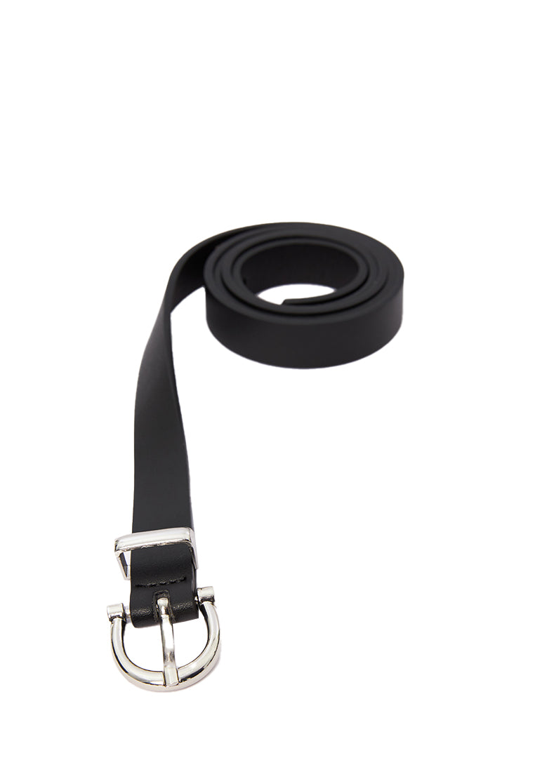 Black D-Ring Ladies Belt