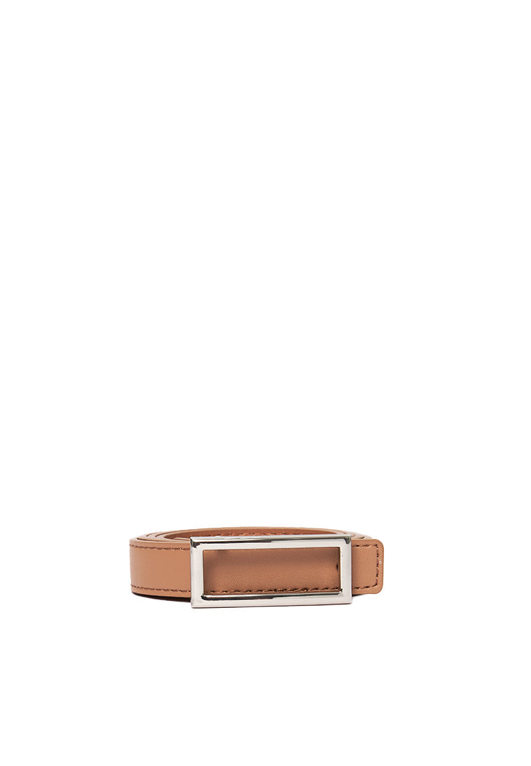 Brown Square Buckle Belt