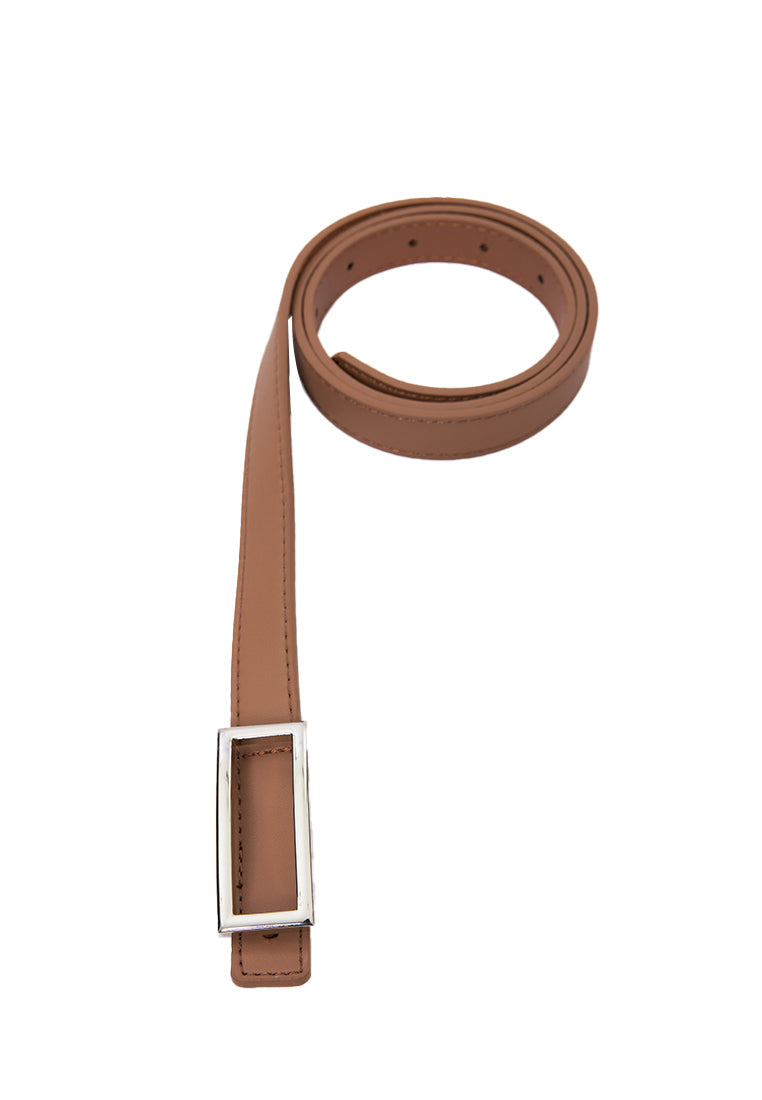 Brown Square Buckle Belt