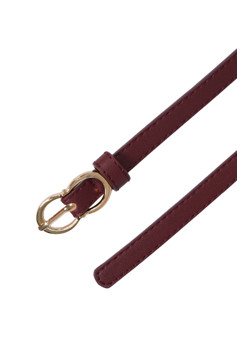Maroon D-Ring Belt