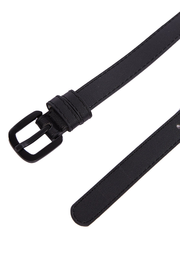 Black Square Buckle Belt
