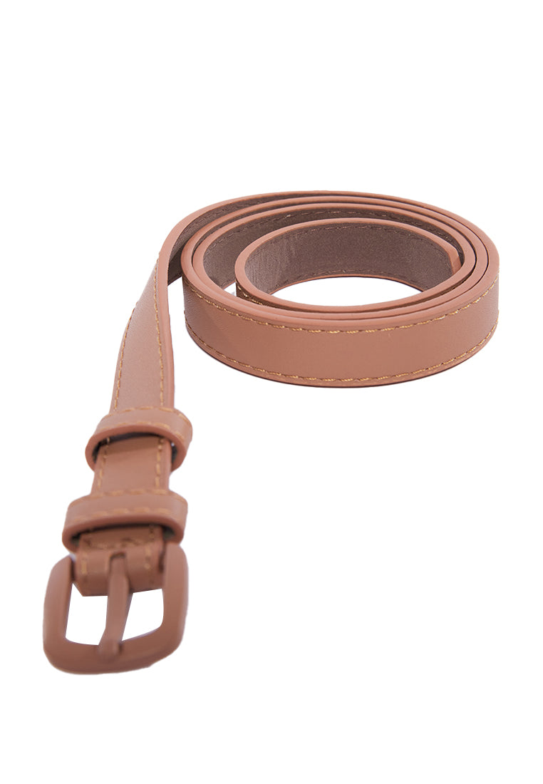 Brown Square Buckle Belt