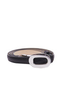 Black Oval Buckle Belt