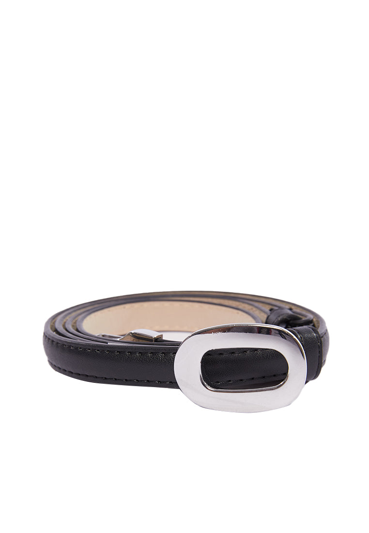 Black Oval Buckle Belt