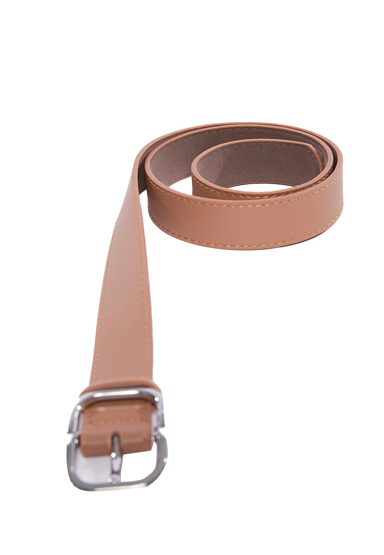 Brown Square Buckle Belt