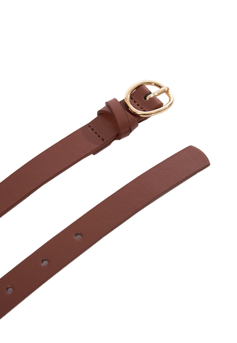 Brown O-Ring Ladies Belt