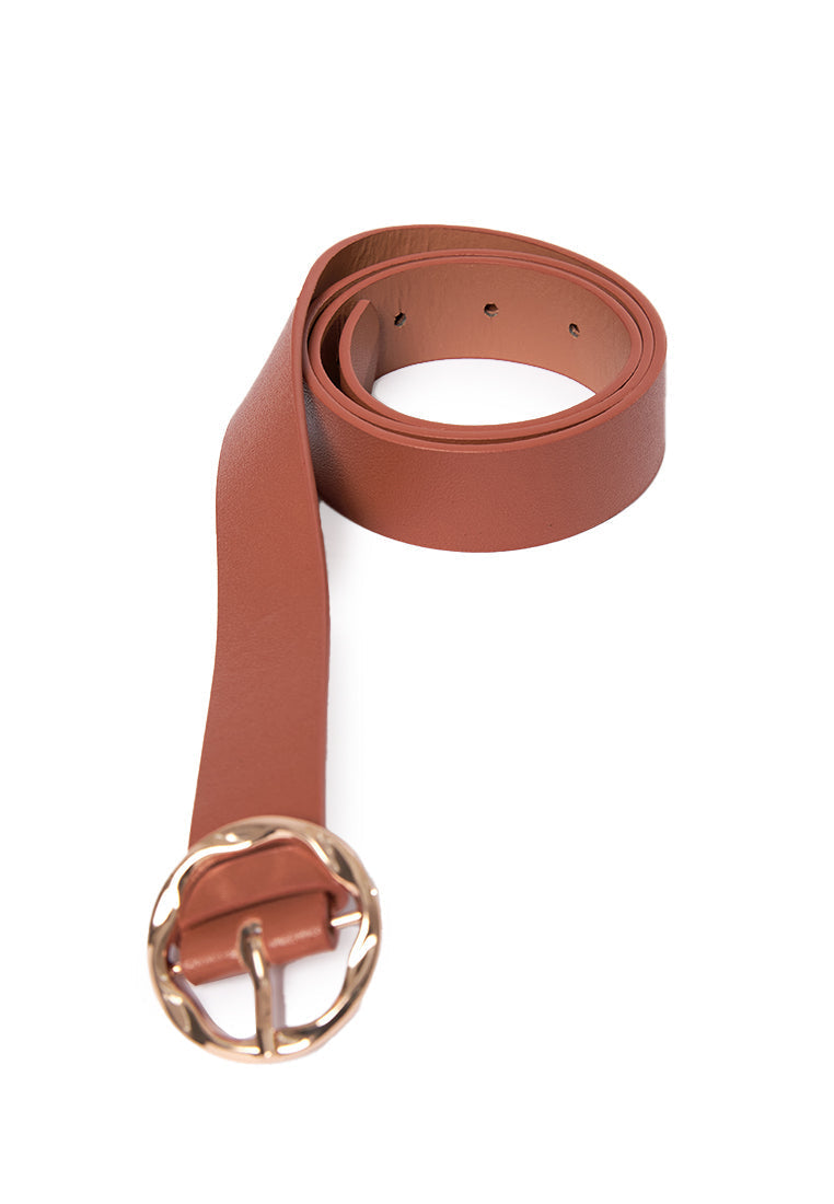 Ladies Brown O-Ring Belt