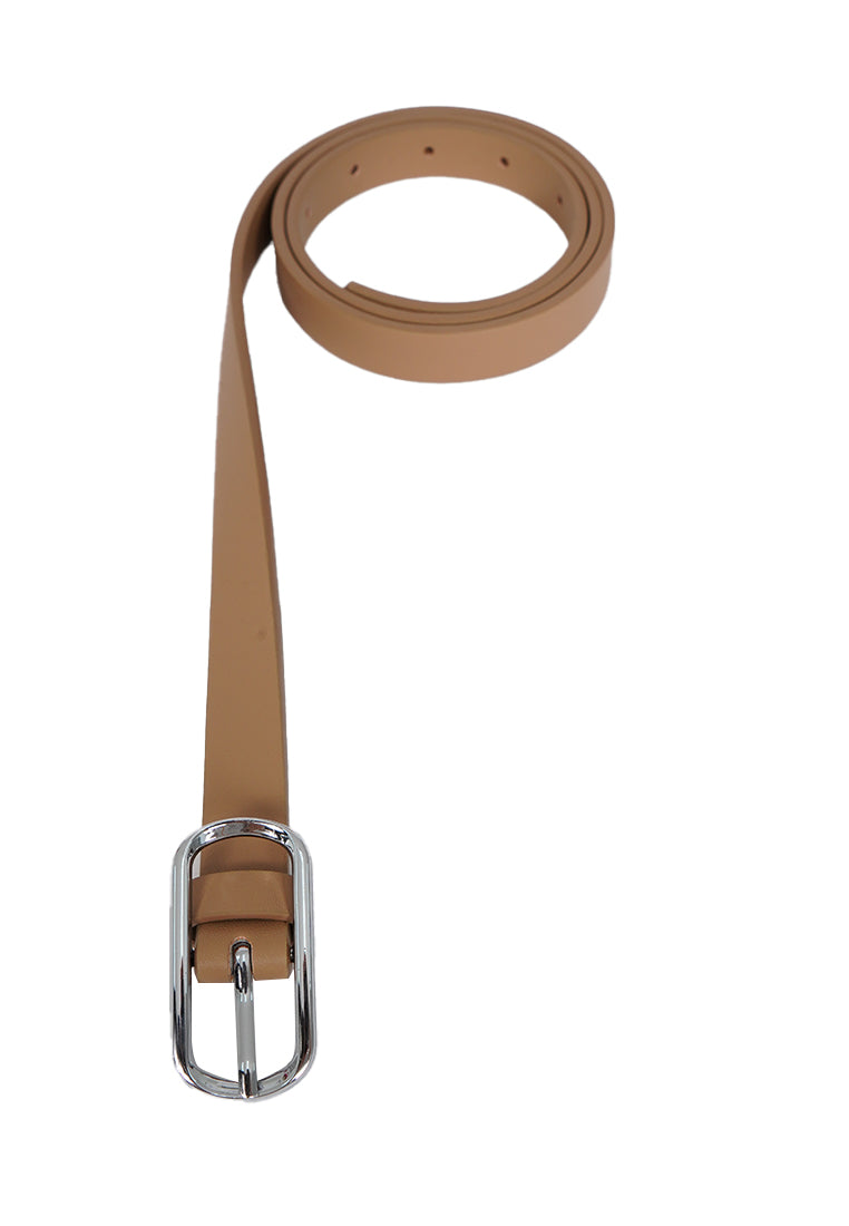 Beige Belt With Buckle