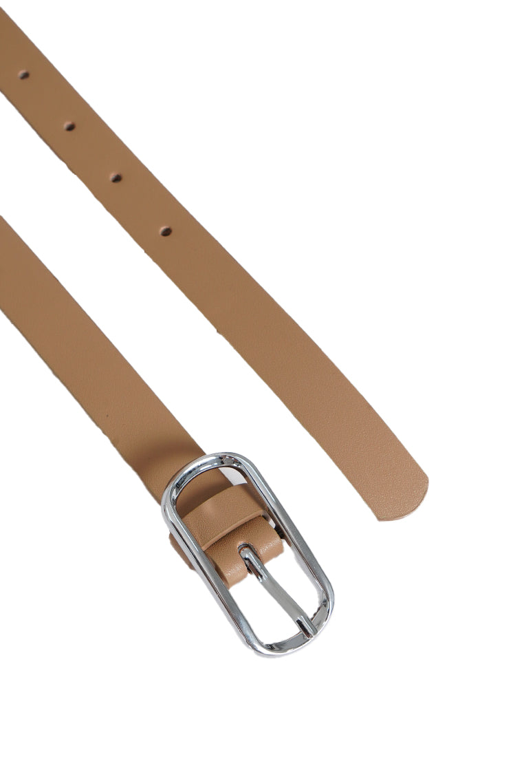 Beige Belt With Buckle