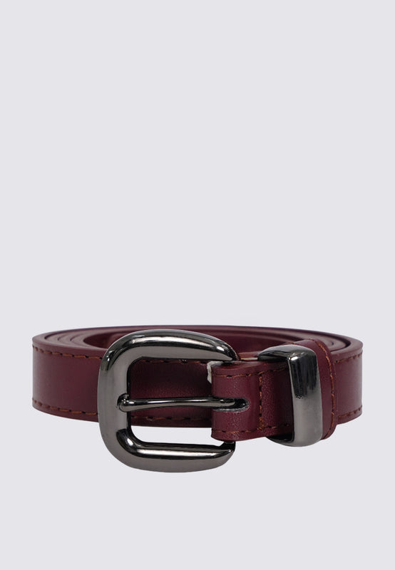 Dark Red D-Ring Belt