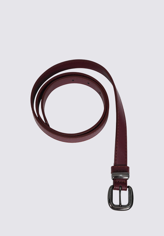 Dark Red D-Ring Belt