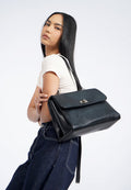 Black Leather Sling Bag