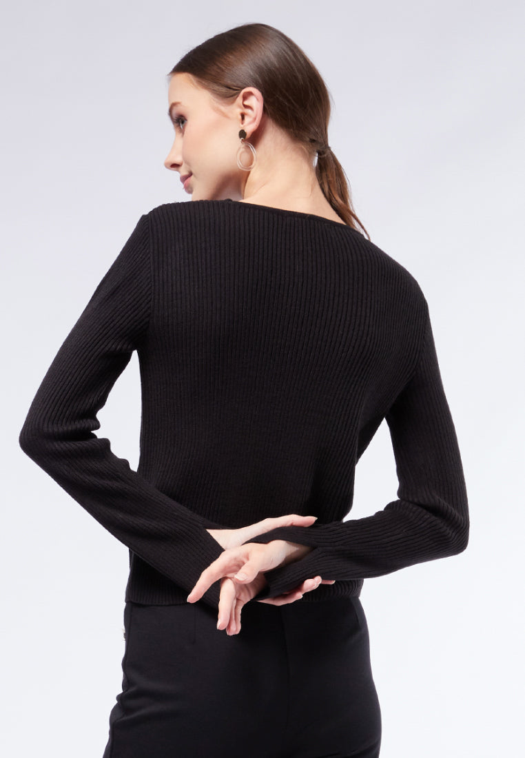 Cut Out Long Sleeve Top