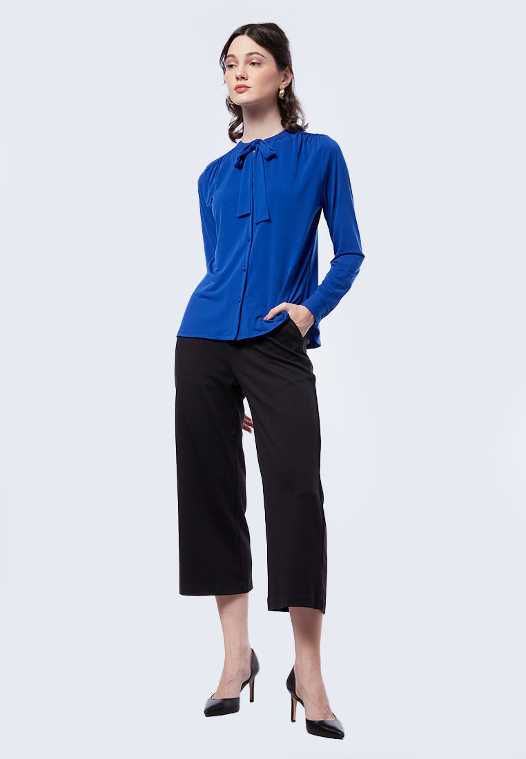 Bow Tie Long Sleeve Blouse