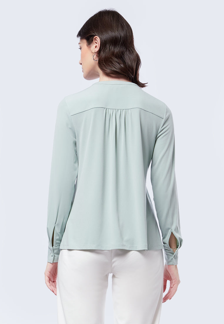 Bow Tie Long Sleeve Blouse