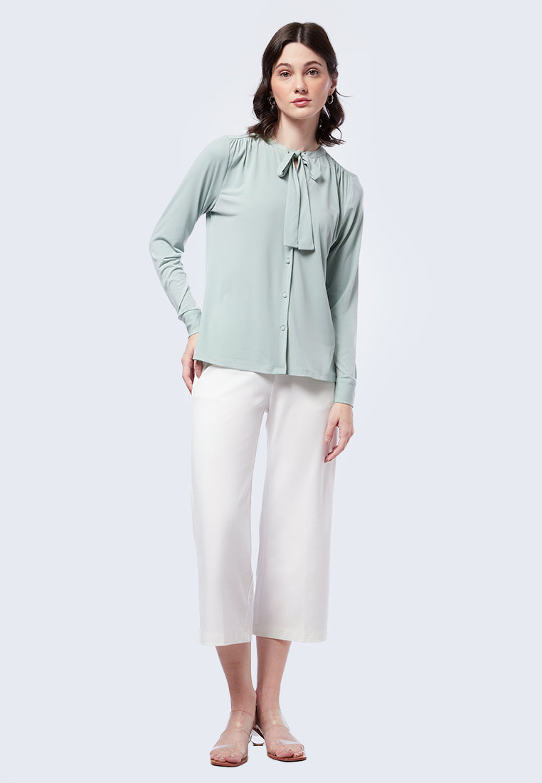 Bow Tie Long Sleeve Blouse