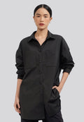 Oversized Long Sleeve Blouse Black