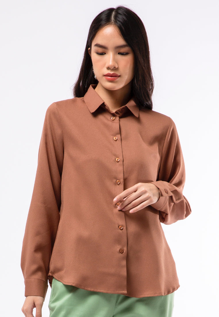 Regular Fit Long Sleeve Blouse