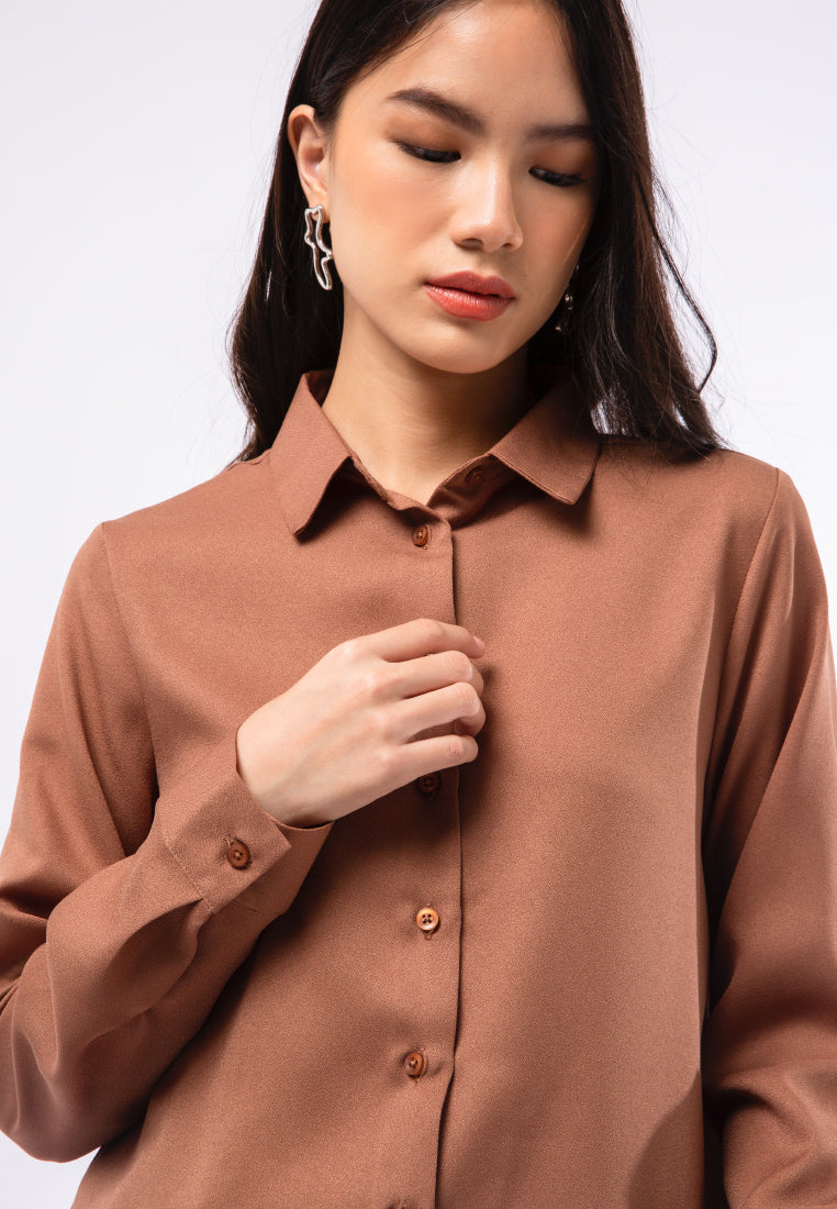 Regular Fit Long Sleeve Blouse
