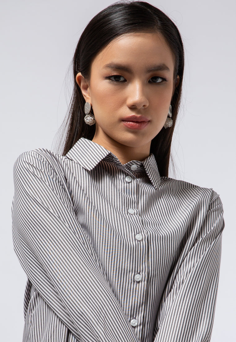 Long Sleeve Stripe Blouse