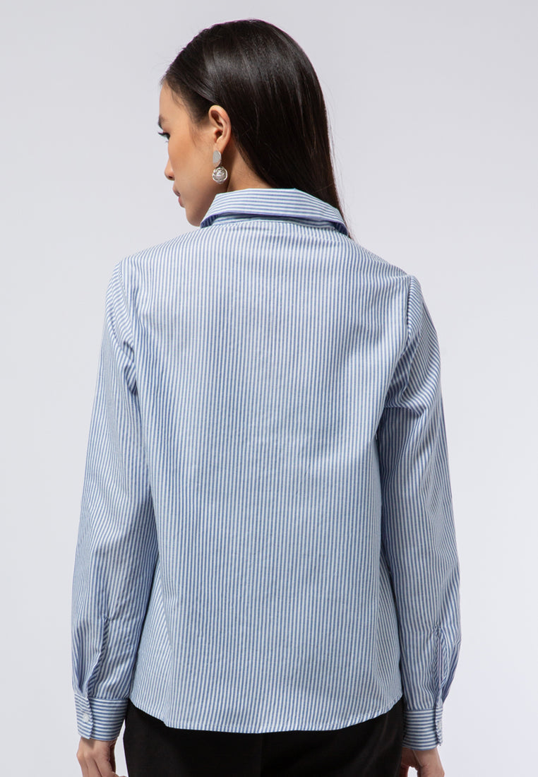 Long Sleeve Stripe Blouse