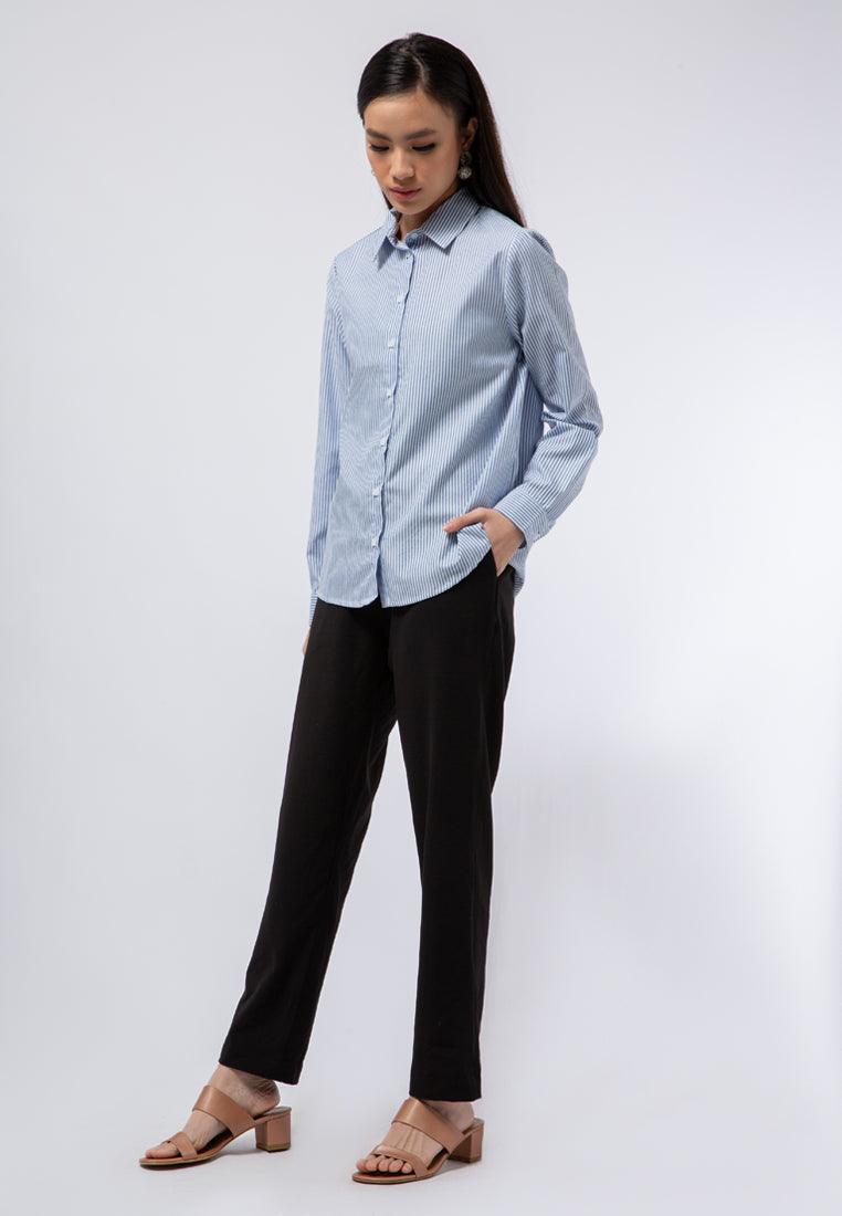 Long Sleeve Stripe Blouse