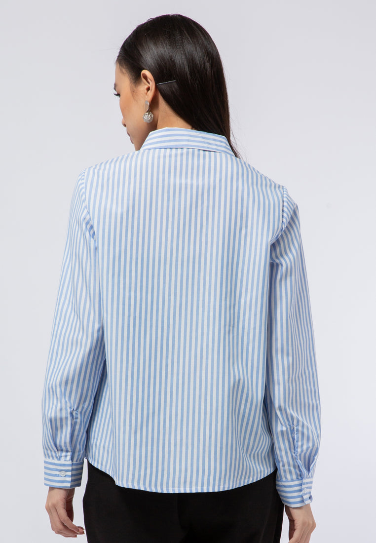 Long Sleeve Stripe Blouse