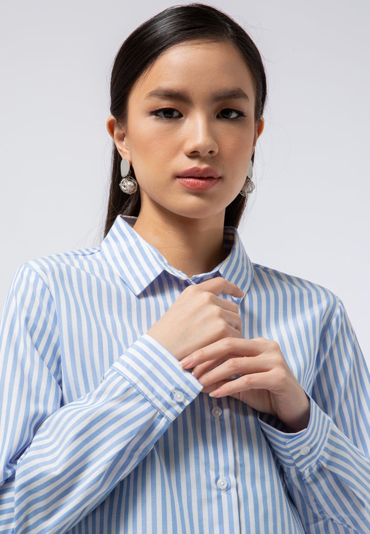 Long Sleeve Stripe Blouse