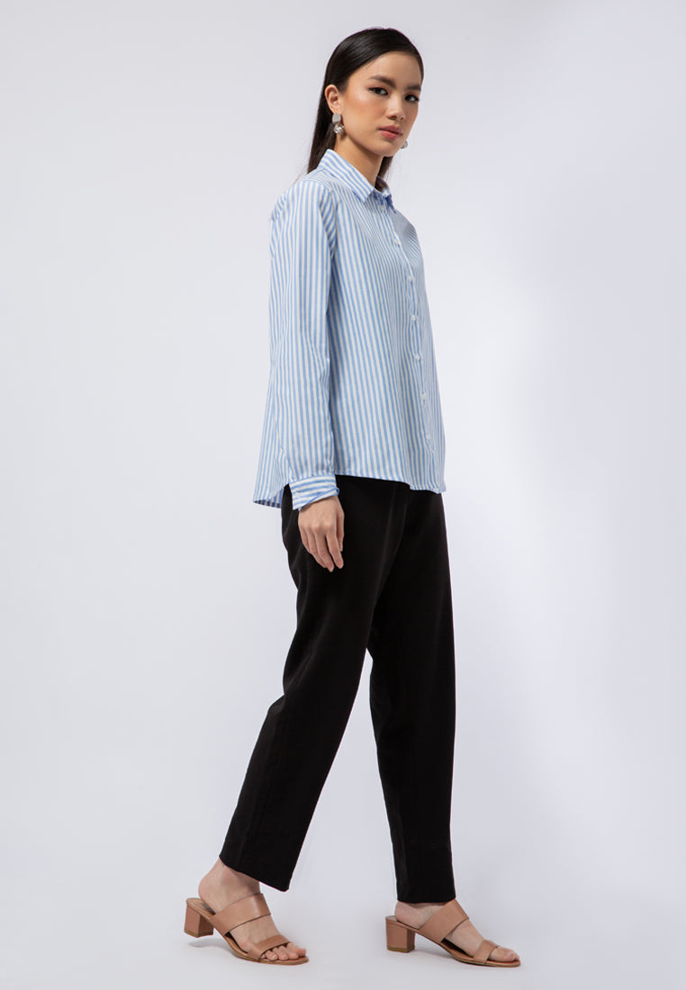 Long Sleeve Stripe Blouse