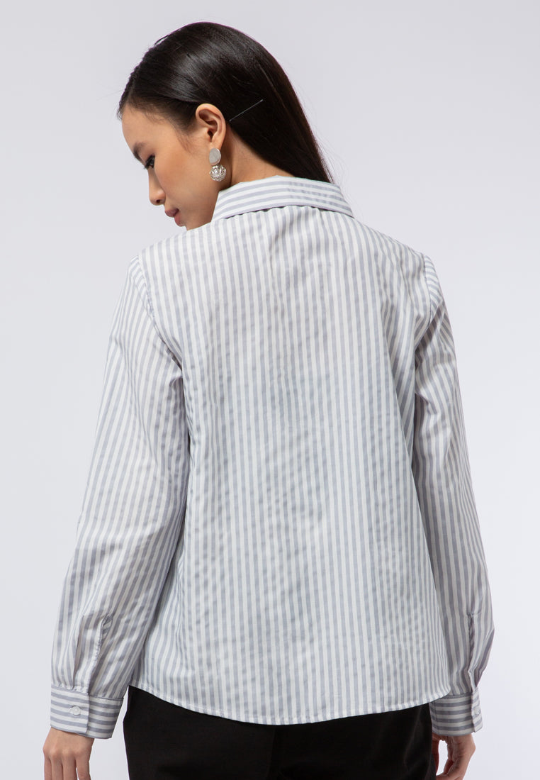 Long Sleeve Stripe Blouse