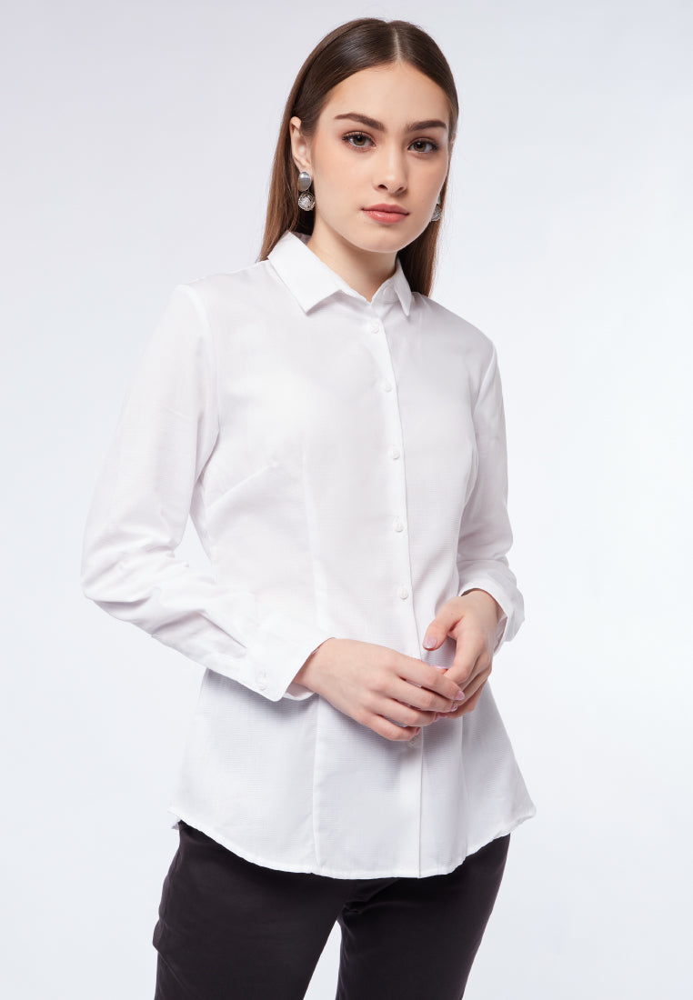 Slim Fit Long Sleeve Blouse