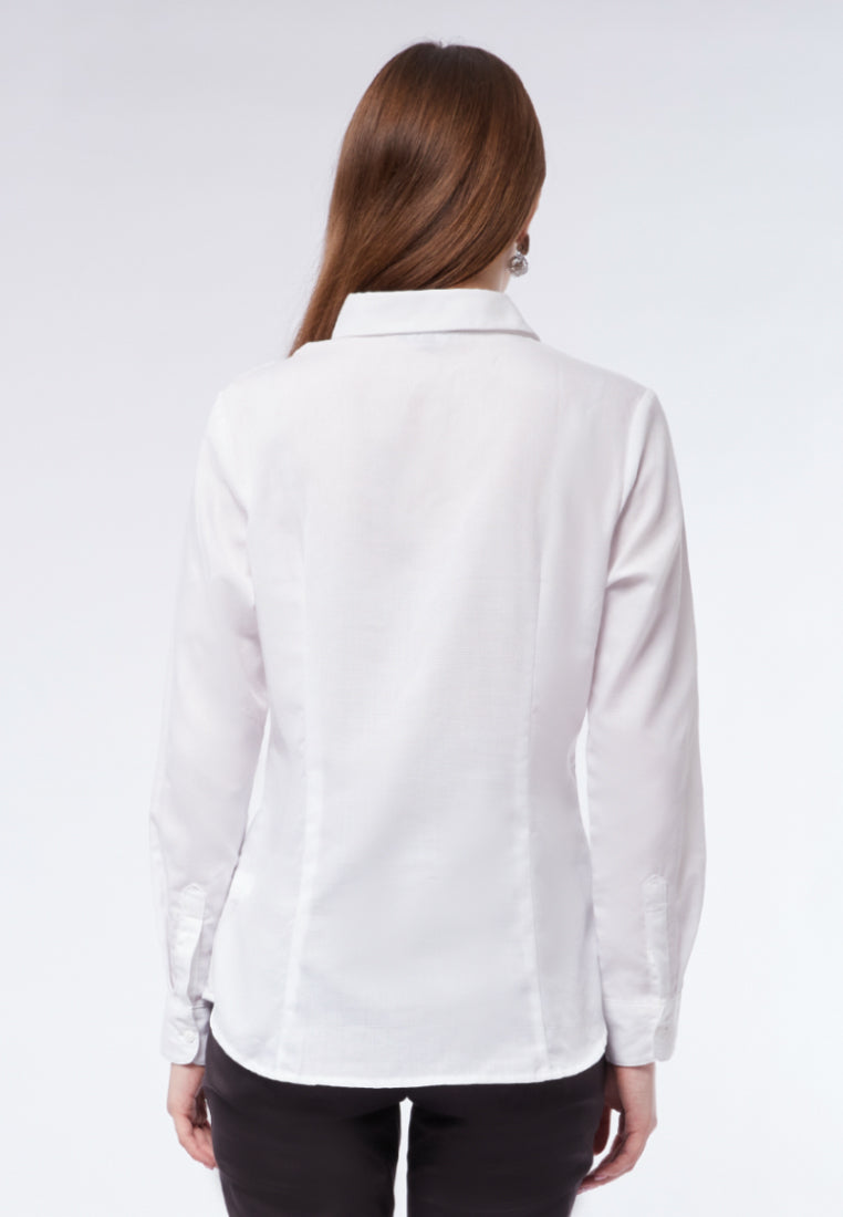 Slim Fit Long Sleeve Blouse