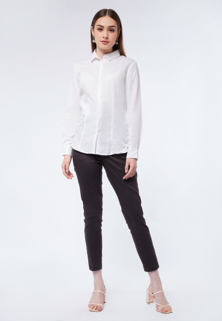 Slim Fit Long Sleeve Blouse