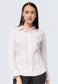 Basic Slim Fit Long Sleeve Shirt White