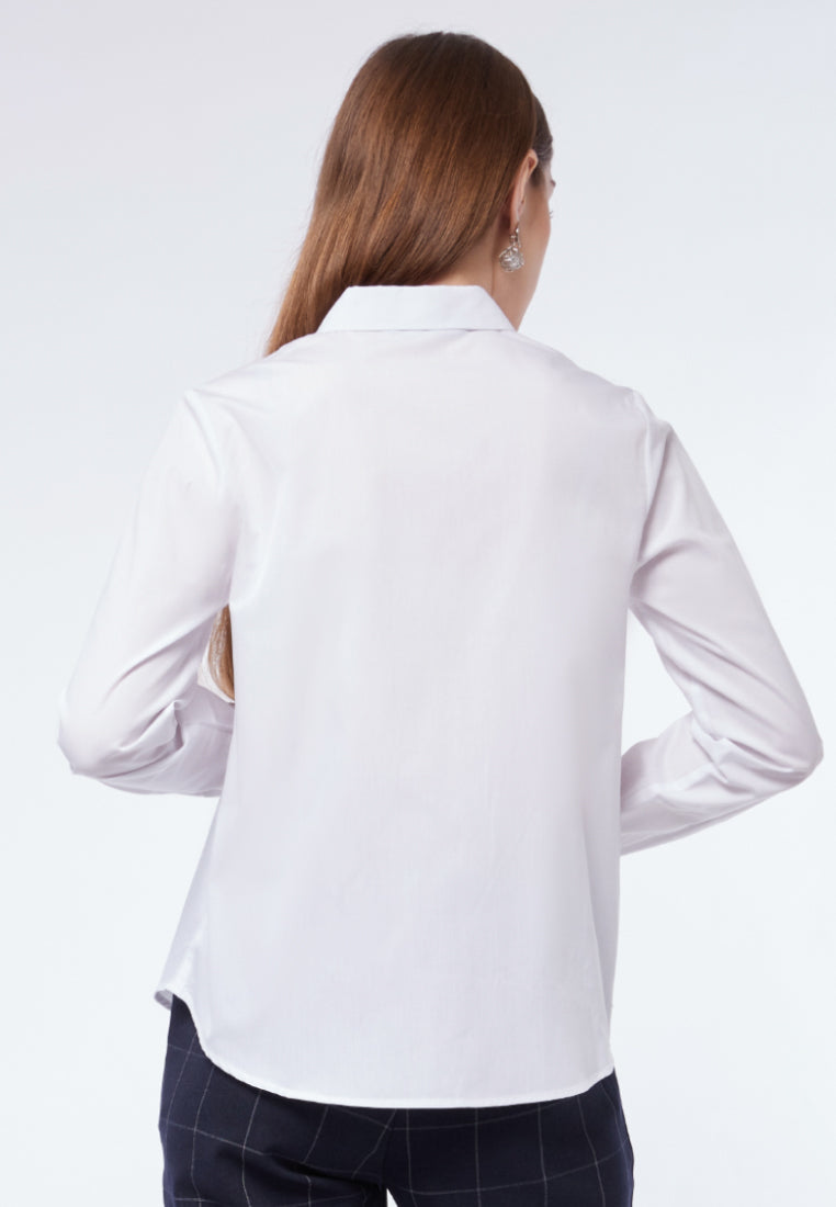 Basic Long Sleeve Shirt White