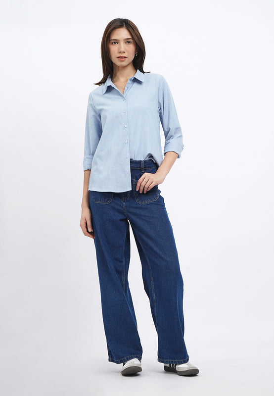 Basic Oxford Long Sleeve Shirt