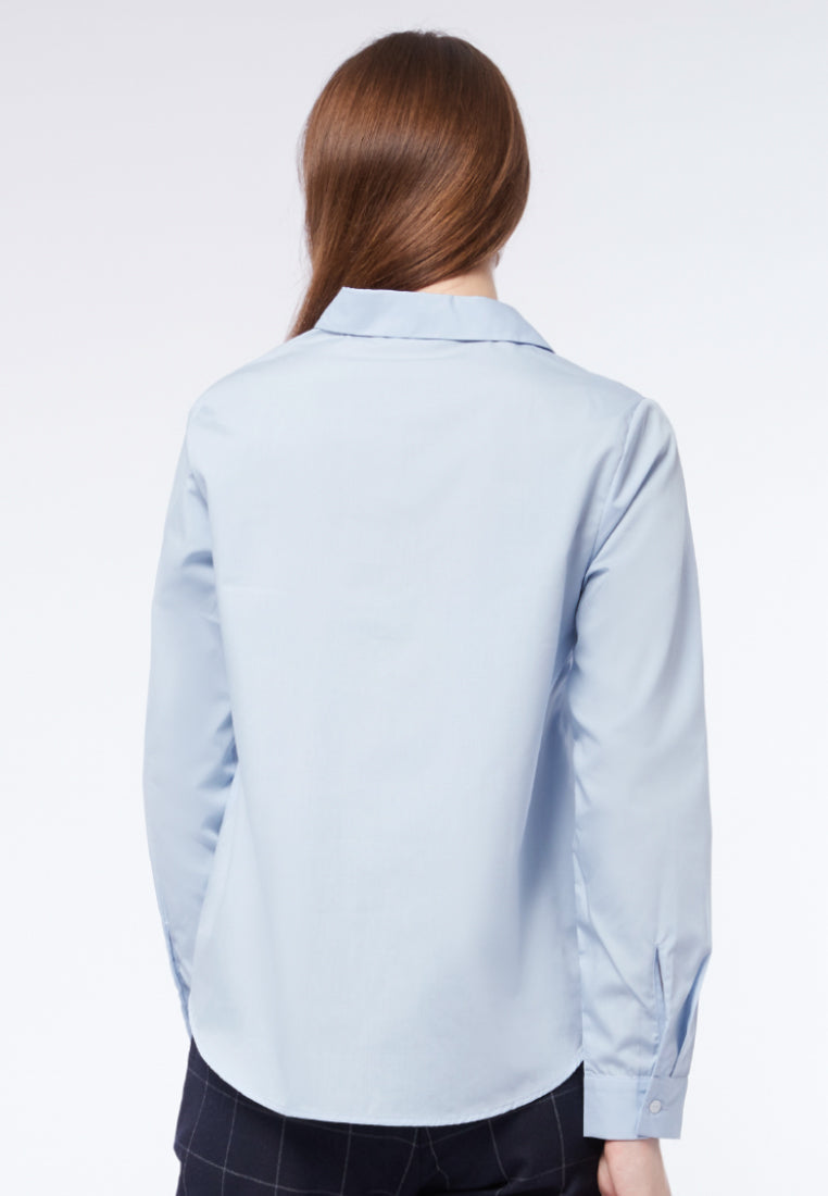 Basic Long Sleeve Shirt Light Blue