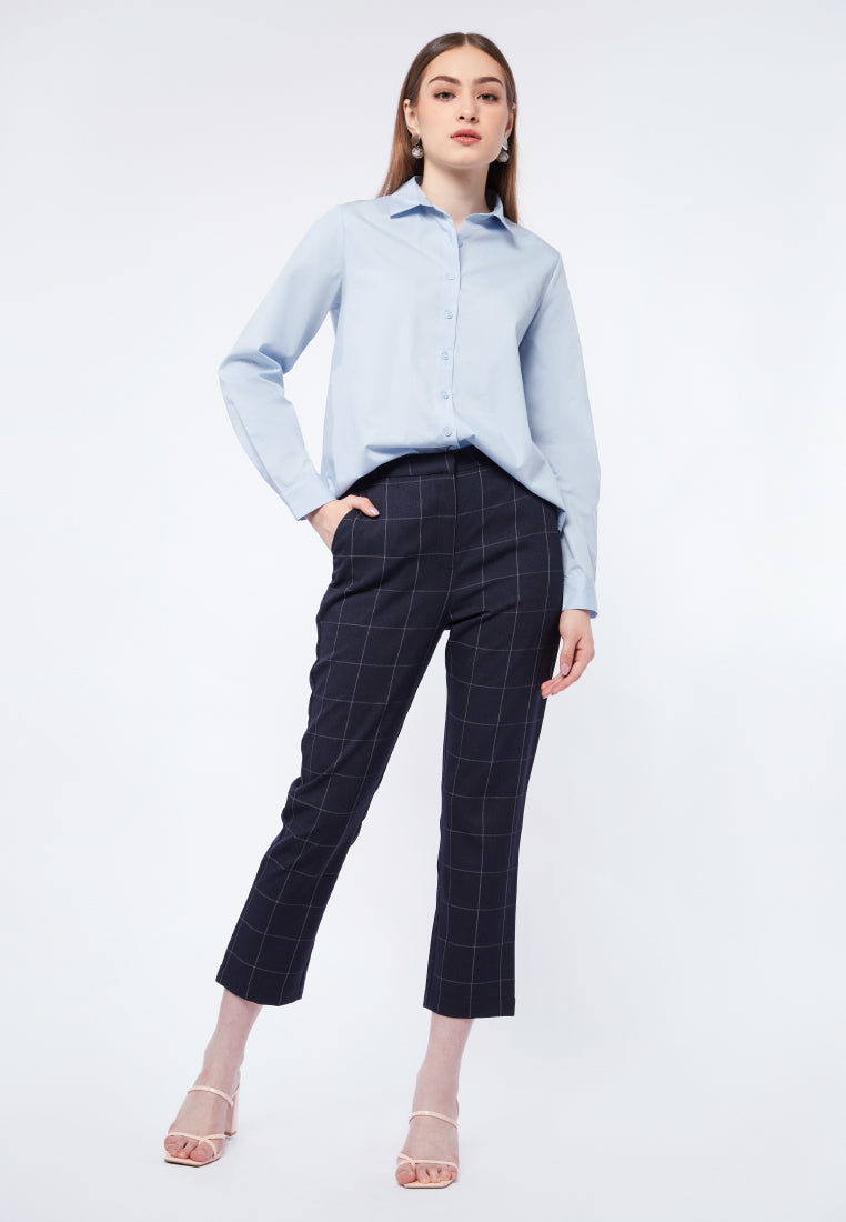 Basic Long Sleeve Shirt Light Blue