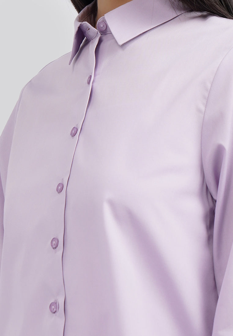 Basic Easy Care Long Sleeve Shirt Lilac